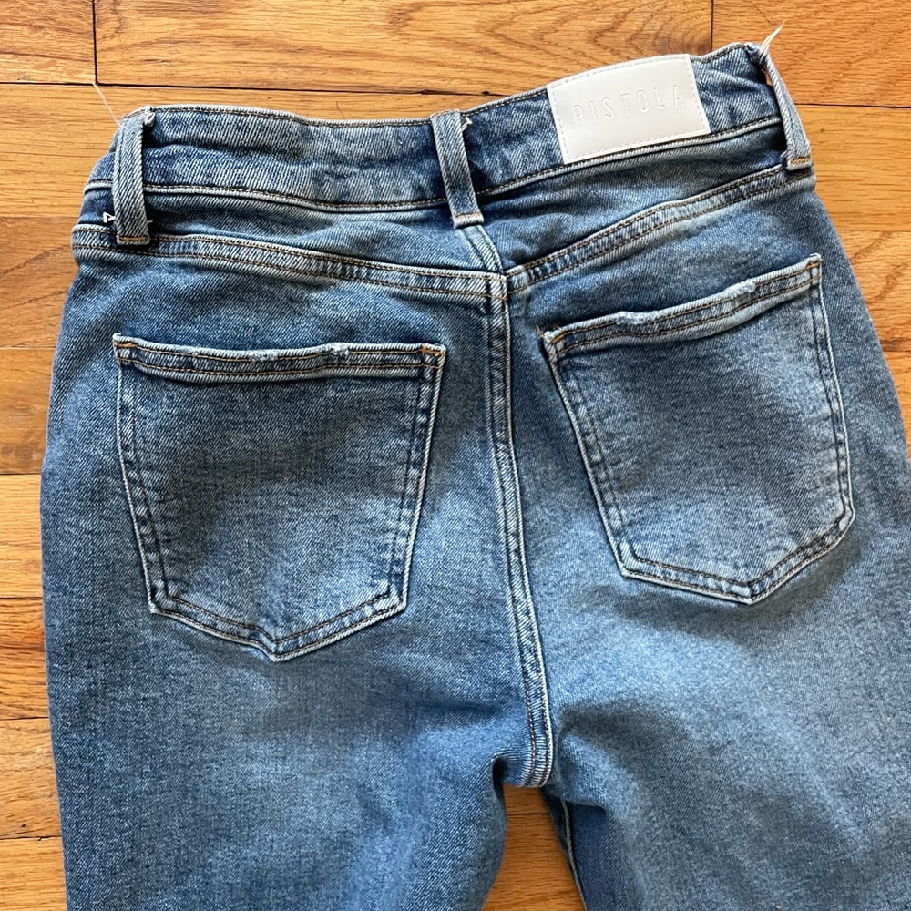 Pistola Lennon Denim High Rise Crop Bootcut